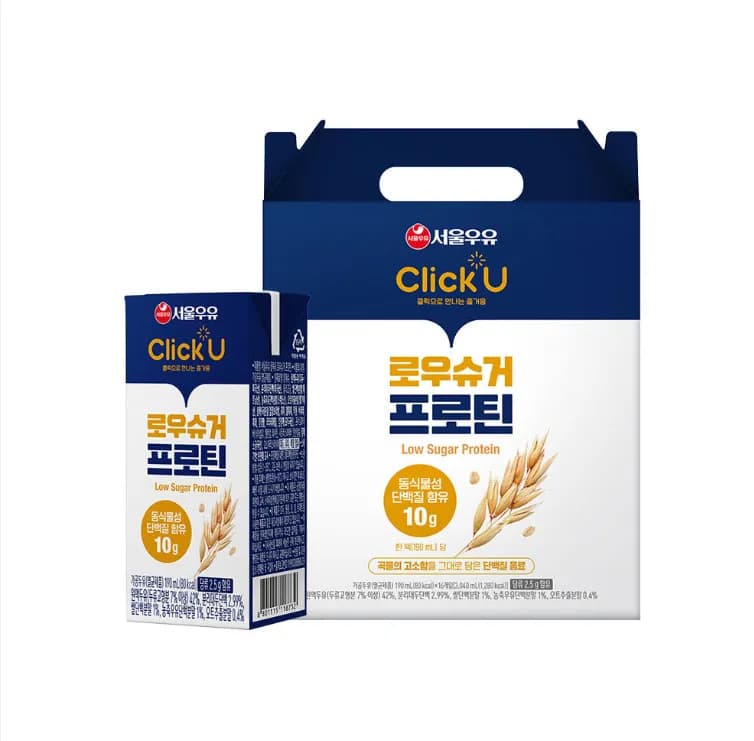 [서울우유] 클릭유 로우슈거 프로틴 190ml x 16개